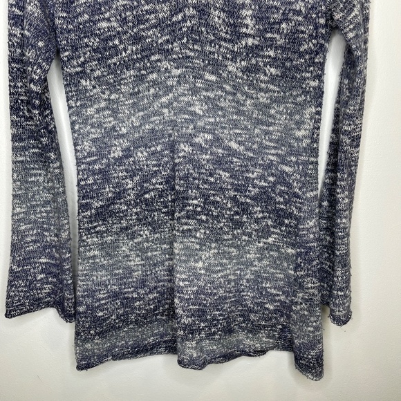 Prana Gemma Hooded Sweater Heathered Ombré Blue Gray Size Small V-Neck - Picture 7 of 12